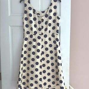 Kate Spade Navy and Cream Polka Dot Dress